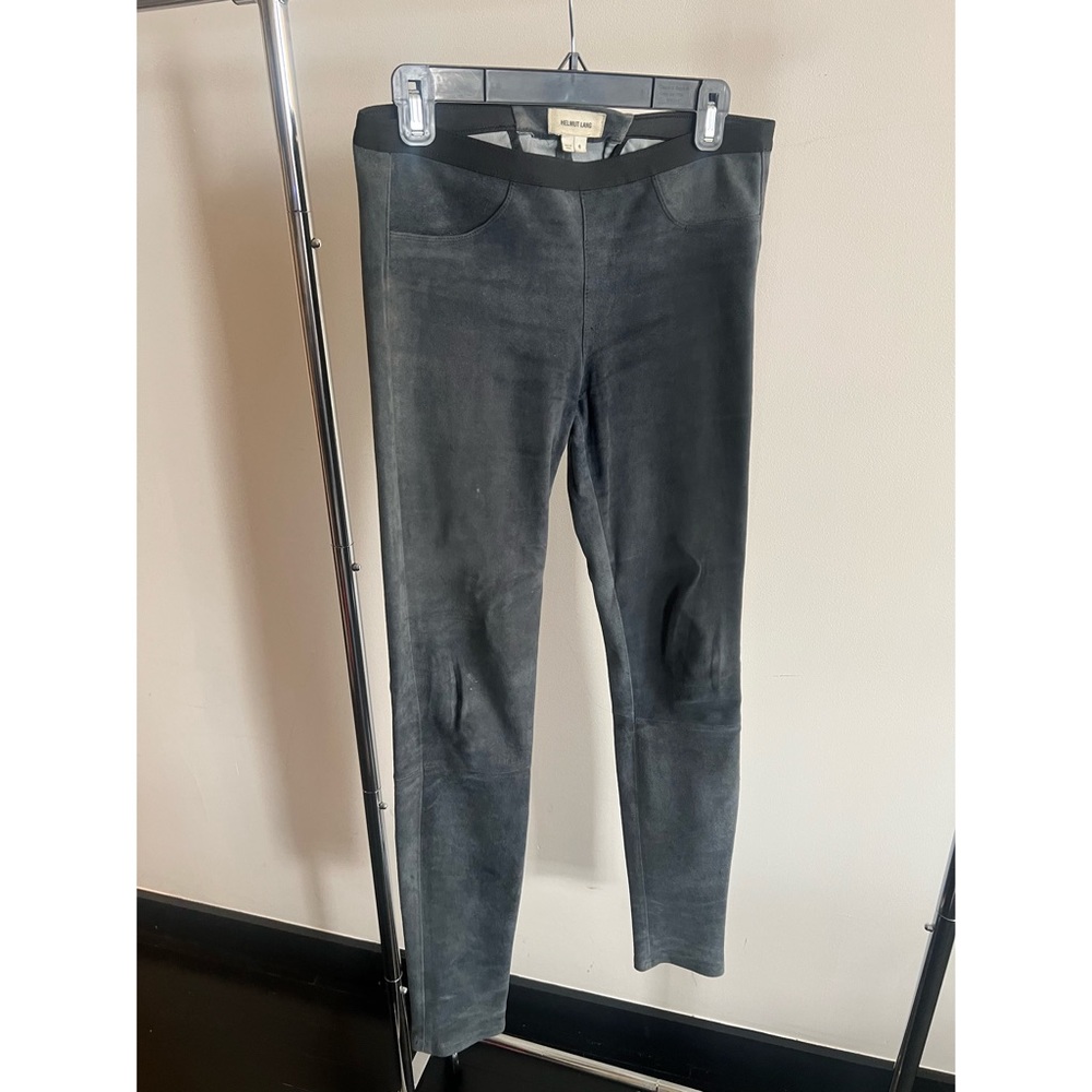 Helmut Lang grey suede pants size 6
